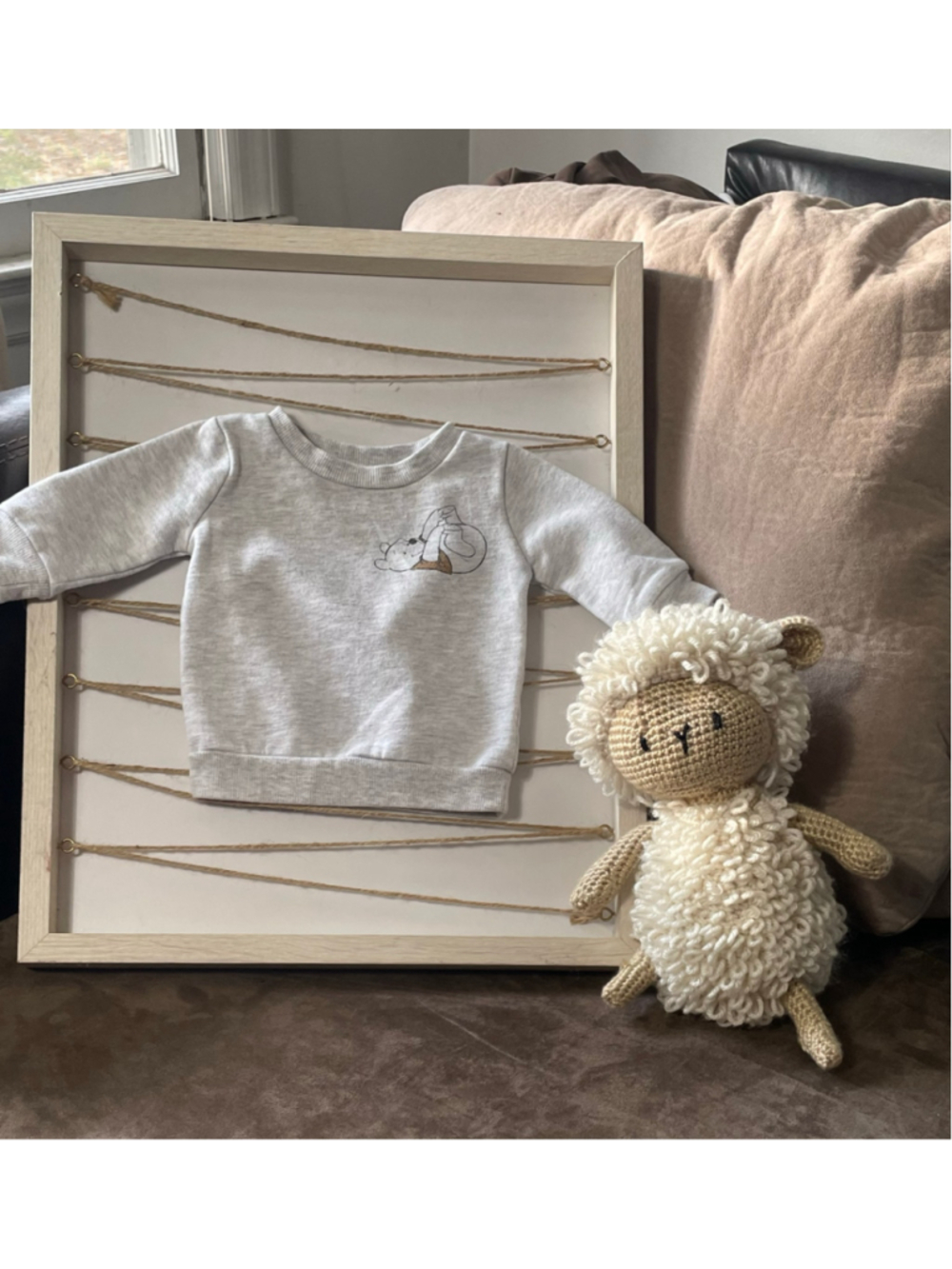 Disney Baby Winnie the Pooh Sweatshirt Pooh Tigger Eeyore Grey Size 3-6 Months